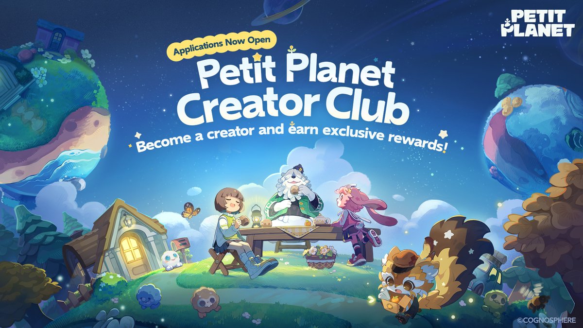 PetitPlanetGame's tweet image. Become a Founding Creator of Petit Planet - Join the Petit Planet Creator Club Now!

👉 Get the full details &amp;amp; Apply NOW:
planet.hoyoverse.com/en-us/recruitm…

As a Petit Planet Creator, you&apos;ll get:
🏆Guaranteed access to the Petit Planet Coziness Test
🏆Performance-based cash bonuses…