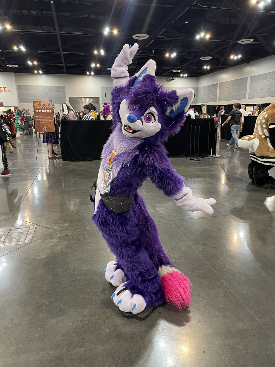 PonyFreelancer's tweet photo. Had a blast at #AFC2025 , marking my first year into furry. I shall continue being a purple fox for the time being 💜.

Thanks to all my friends and the staff for making this amazing! https://t.co/QrgzNBoQbd