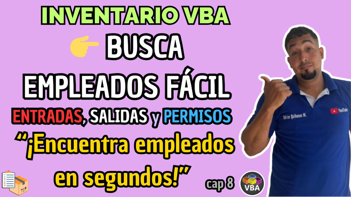 SepamosE's tweet image. Control de Busqueda de Empleados en el Control de Entradas, Salidas Excel VBA Cap 8 #sepamosexcel #sepamosexcelvba #vbasepamosexcel #sepamosexcelmacros #sepamosexcelinventario #excelsepamos #inventortutorial #sepamosexcelviral #sepamosexcelbasico #vba youtu.be/6yyzMJvU39g