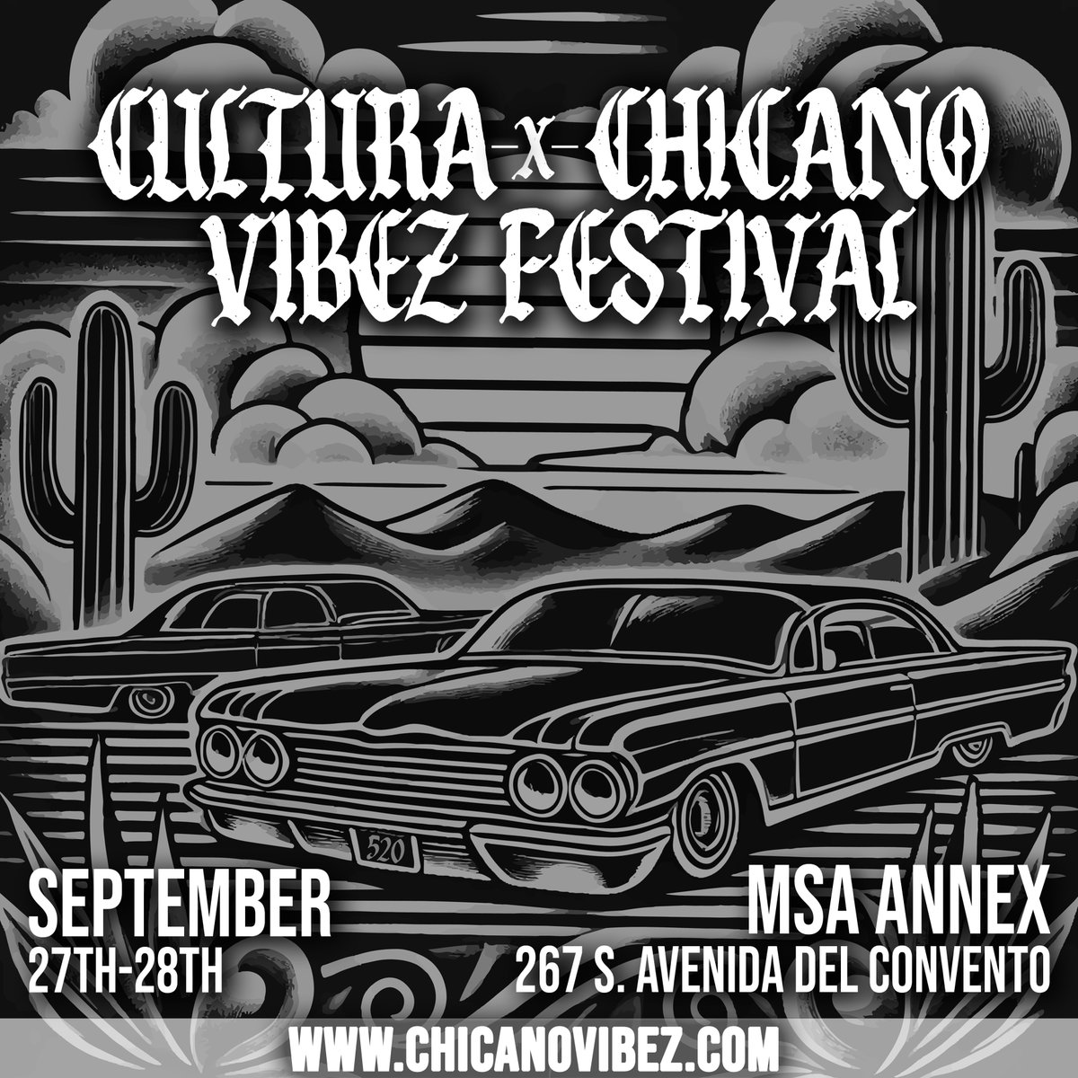 whatsuptucson's tweet photo. 🎉 Cultura x Chicano Vibez Festival is taking over Tucson September 27–28 at the MSA Annex (267 S. Avenida del Convento)! Two days of FREE, family-friendly fun celebrating cultura, comunidad, and Chicano pride 💥

🌟 Saturday’s headliner: NB Ridaz live on stage
🎟️ Tickets + info at https://t.co/J6J0uQKC3y
🚗 Car shows
🍴 Food trucks
🛍️ Local vendors
👕 Fashion shows
🎶 Music, art, and vibez all weekend long

Pull up with the crew—this one’s for the culture.

Click here for tickets:
https://t.co/leGHncoKVt