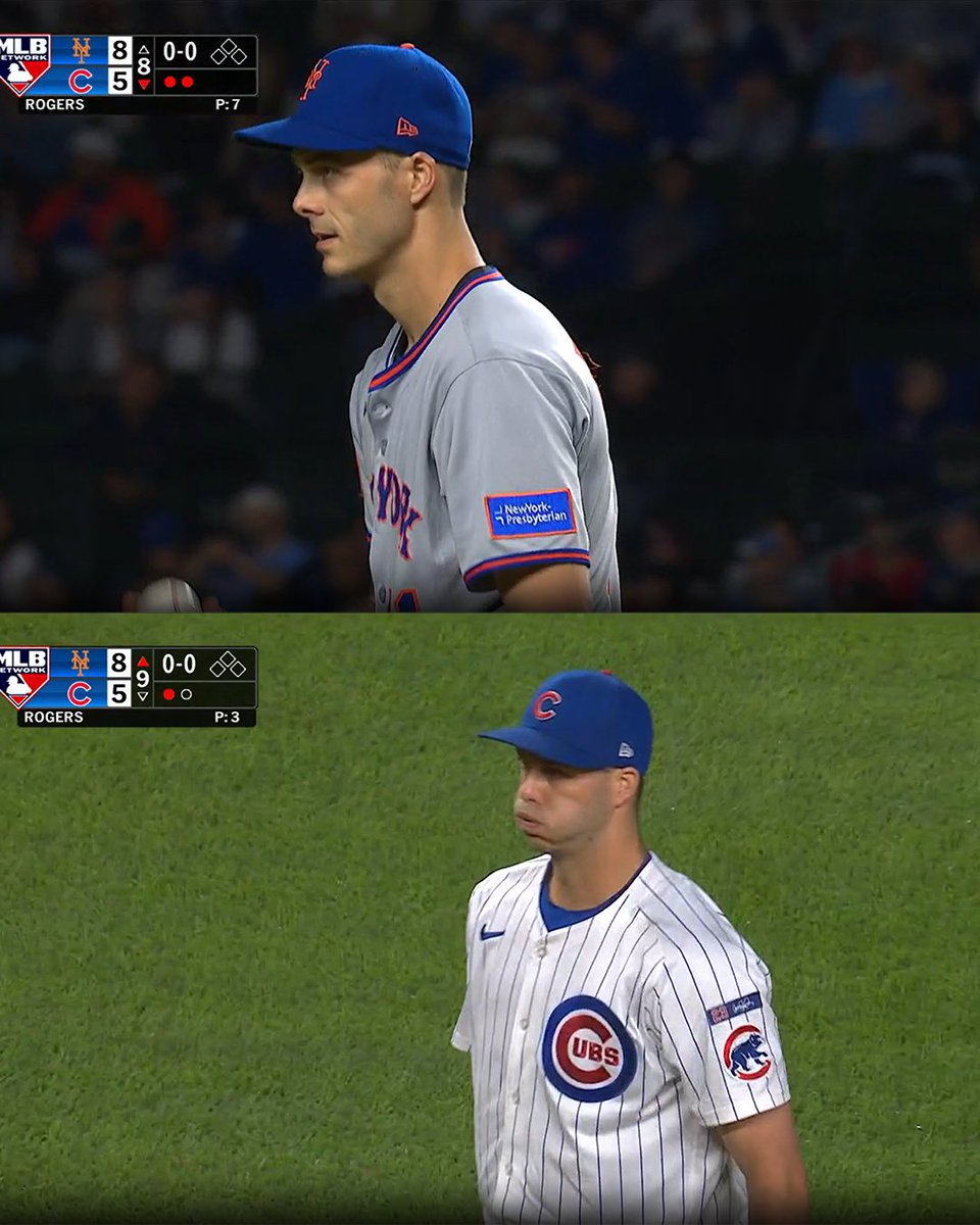 The Rogers twins took the mound in back-to-back half innings! 🫶

#MLBNShowcase | @Goodyear