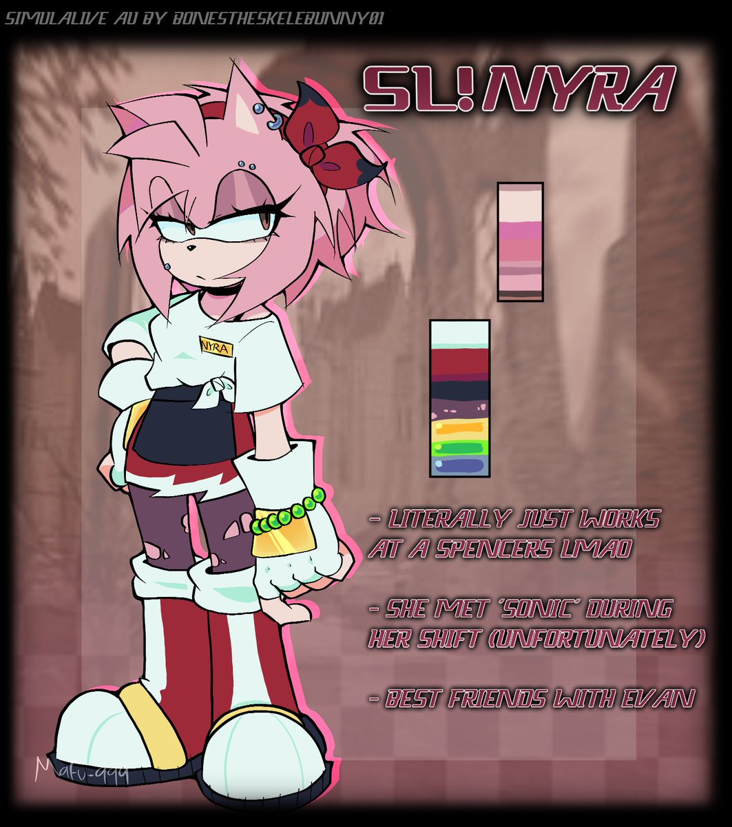 Mitziyuno999's tweet image. Uhhh I forgot I had Twitter
Anyways uhm I decided to make a design of Nyra for the SLexeverse au cuz I really like it and uh yeah (I made this a bit ago I js didn't post it here, anyways the au is made by @BSkelebunny01 )
I might draw more idk yet gulps
#SLEXEverse #execommunity