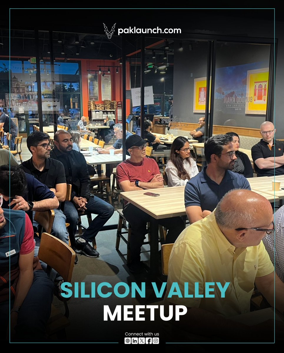 paklaunchdotcom's tweet image. Highlights from the Paklaunch Silicon Valley Meetup!
Founders, investors, and professionals came together for an evening of conversations and connections.
#Paklaunch #SiliconValleyMeetup #NetworkingEvent #PakistaniStartups #PakistaniProfessionals