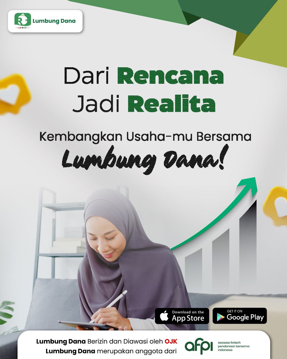 lumbungdana_id's tweet image. 👉 Butuh modal untuk upgrade usaha ?
Langsung aja ajukan pinjaman usaha di Lumbung Dana!
💼 Proses mudah
💰 Cair cepat
✅ Terdaftar &amp;amp; diawasi oleh OJK
Download aplikasinya sekarang di appstore/playstore!

#LumbungDana #QRIS #UMKMNaikKelas #ModalUsaha #BisnisMakinCuan
