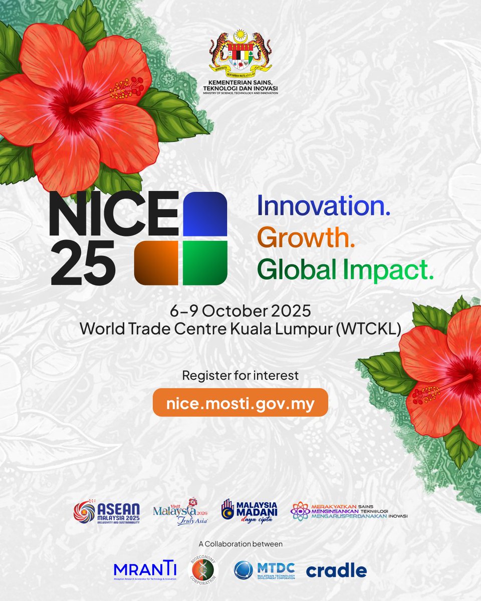 officialmosti's tweet image. Bagaimana inovasi tempatan dapat diperkasa hingga ke peringkat global? Nantikan sesi &quot;From Ideas to Impact: Pathways of Grassroot Innovation Towards Commercialisation&quot; di NICE 2025!

🔗facebook.com/share/p/1765VX…