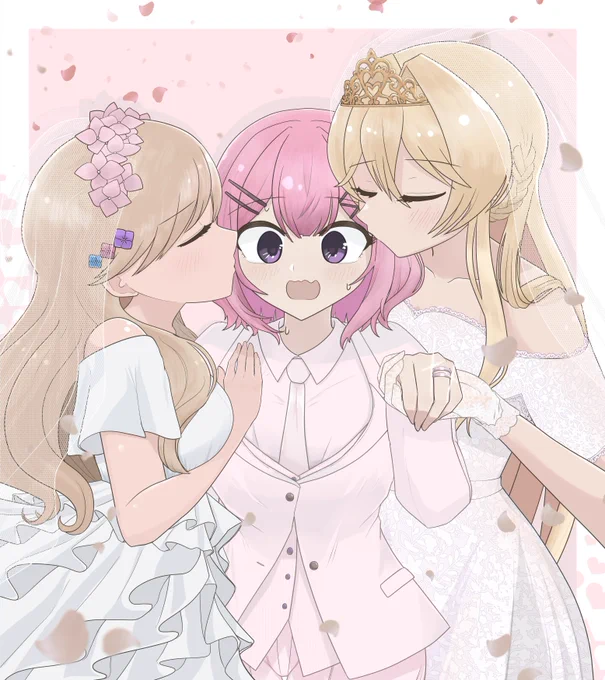 3人で結婚したれな子たちです 迷っちゃうわ wawawawa wanna be right #わたなれ #WATANARE