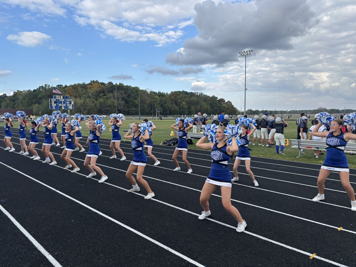 school_carroll's tweet photo. Our 8th grade Chargers brought home the Battle for the Boulder trophy with a thrilling 28–24 victory over Maple Creek! 🏆💙 What a game! #WeARREChargers https://t.co/R3WcUfbjN9