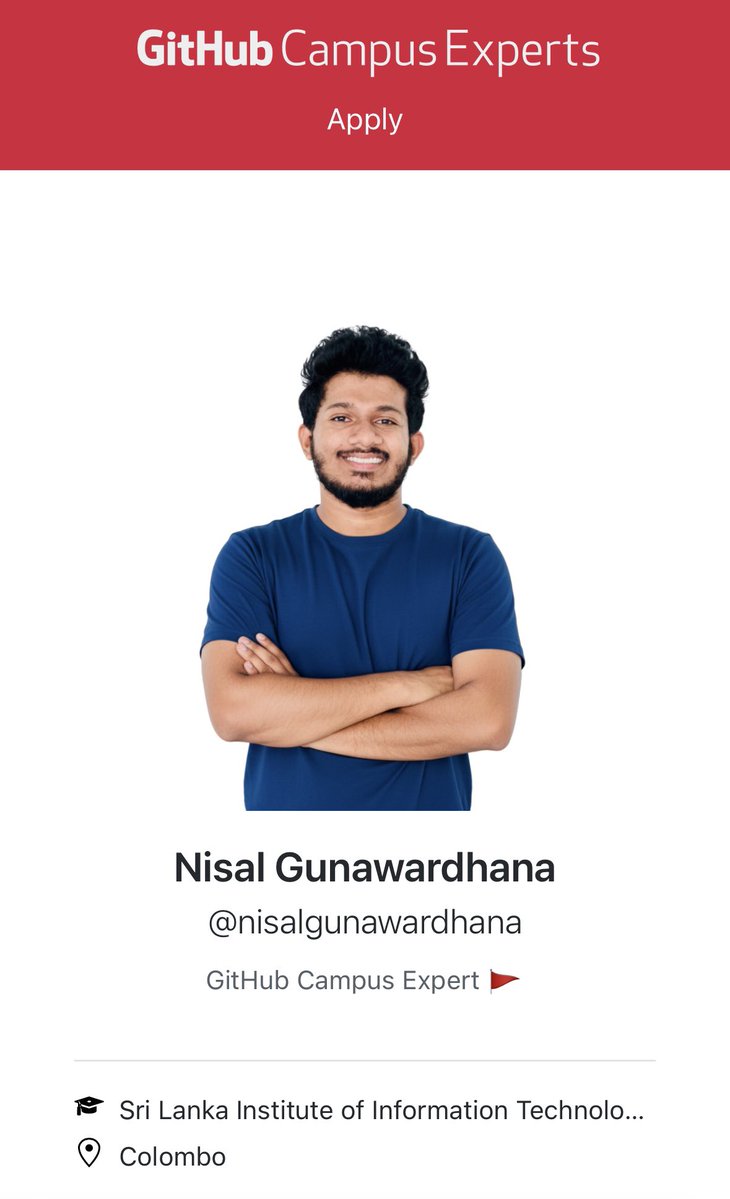 thenisals's tweet image. Officially a GitHub Campus Expert 🚩🎉
Completed my onboarding call with PJ Metz — excited to empower and grow the Sri Lankan student tech community! 🌍✨
#GitHubCampusExperts #GCE #TechCommunity #Github