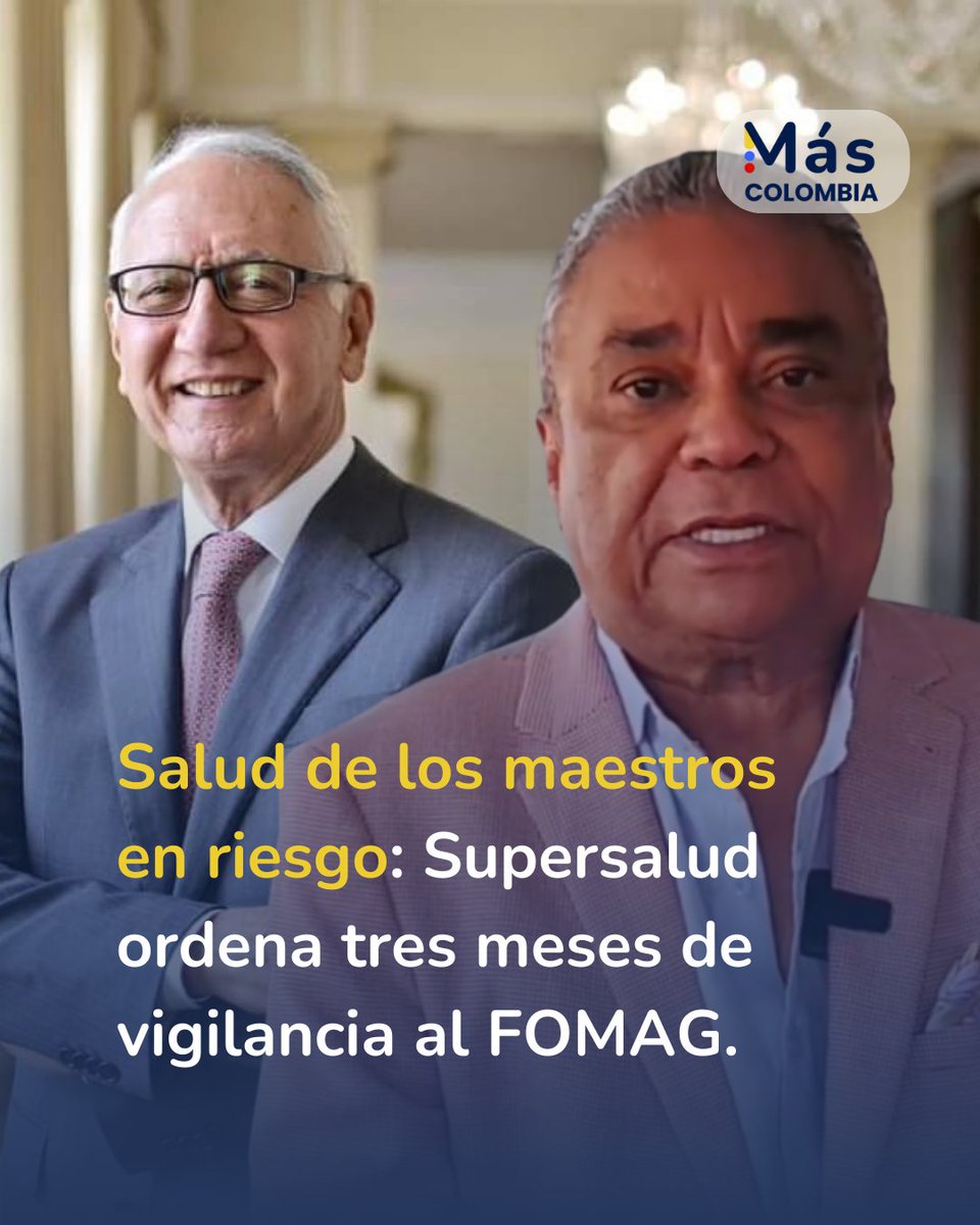 ⚠ <a href="/Supersalud/">Supersalud</a>  impuso medida cautelar de 3 meses al <a href="/FomagOficial/">Fondo del Magisterio</a>  por fallas en salud docente. El fondo respondió con $3 billones y 1.181 puntos de medicamentos. 🏥🇨🇴