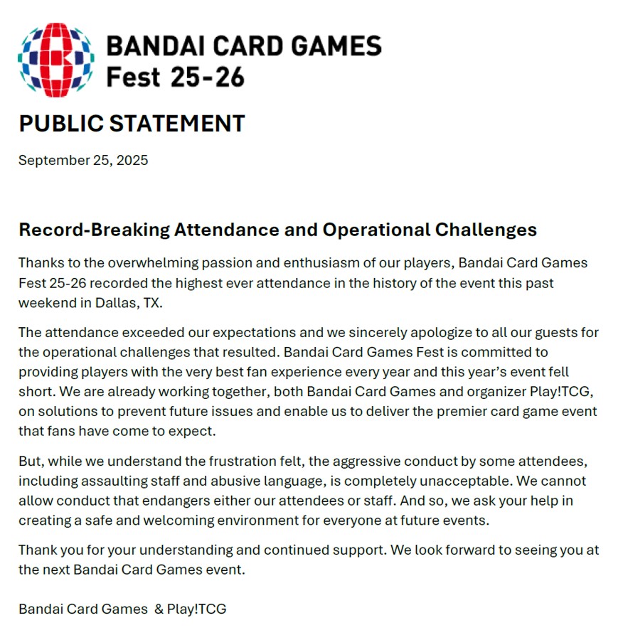 official_BCG_EN's tweet image. [Bandai Card Games Fest 25-26 in Dallas] 
 #BCGFest