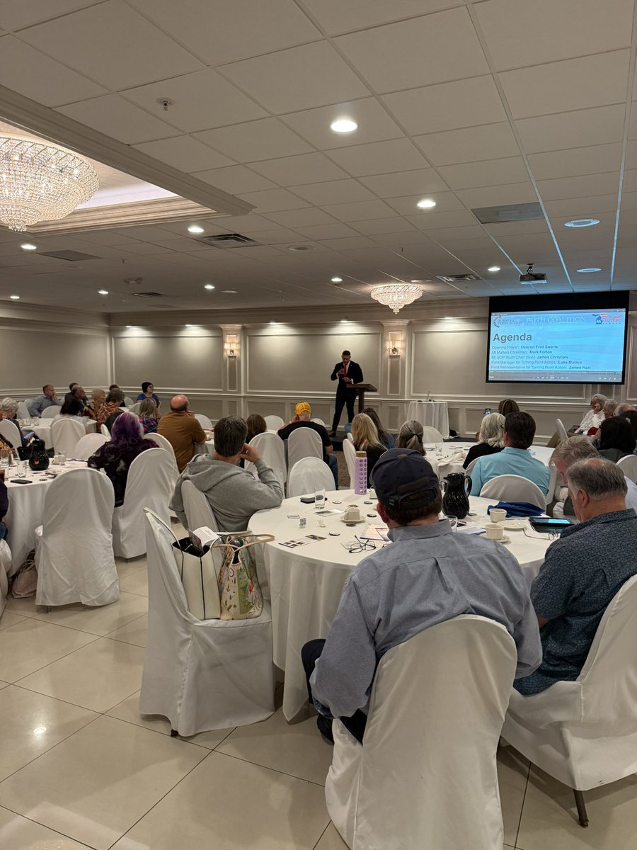 Thank you <a href="/TPAction_/">Turning Point Action</a>  and Michigan Matters for the opportunity to speak at the Macomb unity event this evening. It was inspiring to see so many like minded locals come together to represent the spirit of turning point and America. #TurningPointUSA #Freedom #MI10