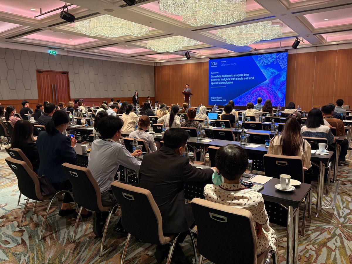 10xGenomics's tweet image. That&apos;s a wrap on our SEA roadshow series! Over 200 attendees joined us in Thailand, Indonesia &amp;amp; Malaysia. We covered clinical research, AI, #singlecell and #spatial technologies &amp;amp; launched a new master class. Thanks to our partners: Next Gene, BioActive &amp;amp; Biogenome!