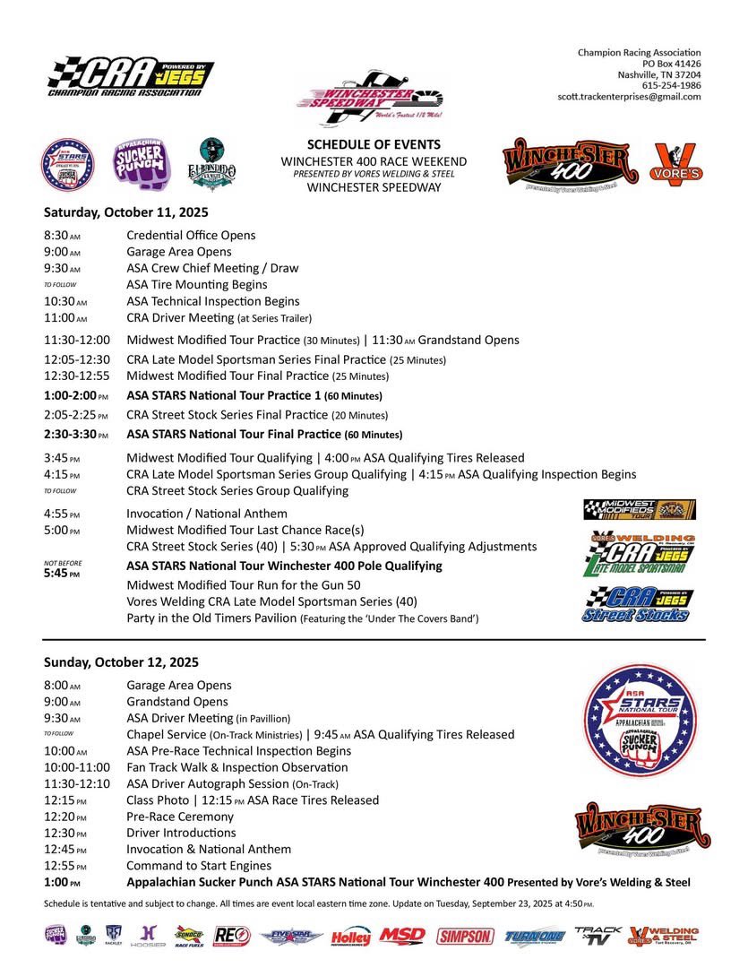 Winchester Speedway tweet media