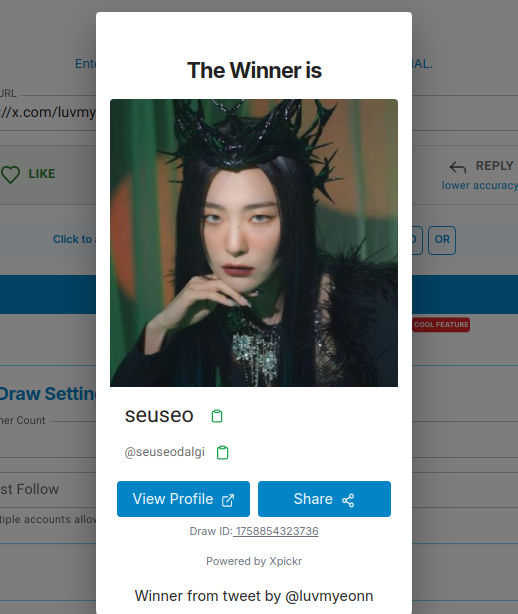 luvmyeonn's tweet photo. Congratulations Luv @seuseodalgi 🥳🥰
Winner of 50 gcash ..

dm us po .

#LuvGA https://t.co/F3qXe84TB7
