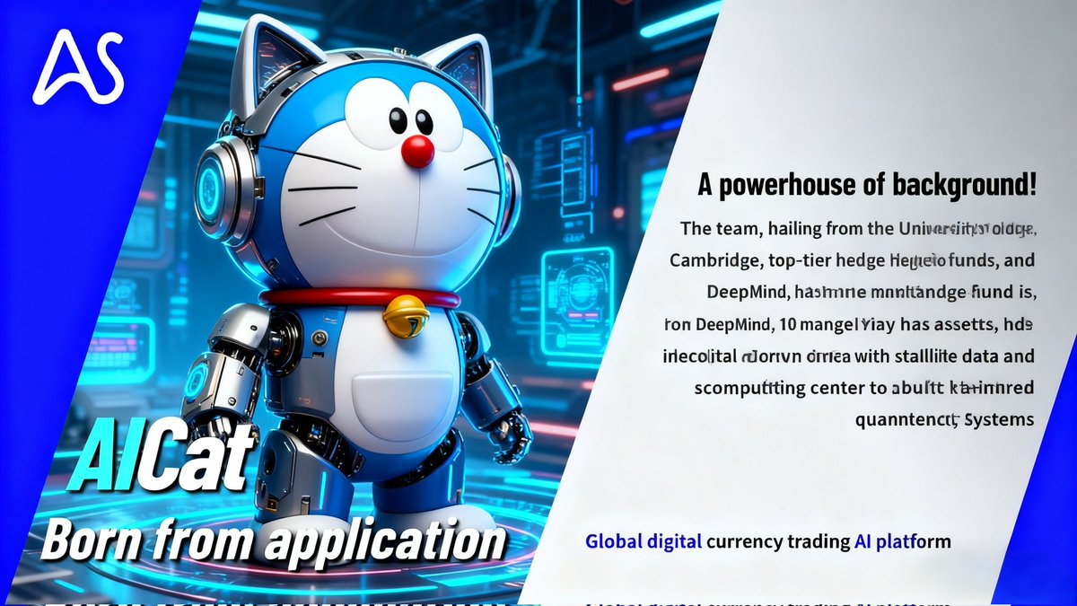 AICATtts's tweet photo. The team, hailing from the University of Cambridge, top-tier hedge funds, and DeepMind, has managed over 10 billion yuan in assets. They are joining forces with satellite data and supercomputing centers to build a top-tier quantitative system!
＃DEFI #AICAT #WEB3 #RWA https://t.co/yUSJaERrFl