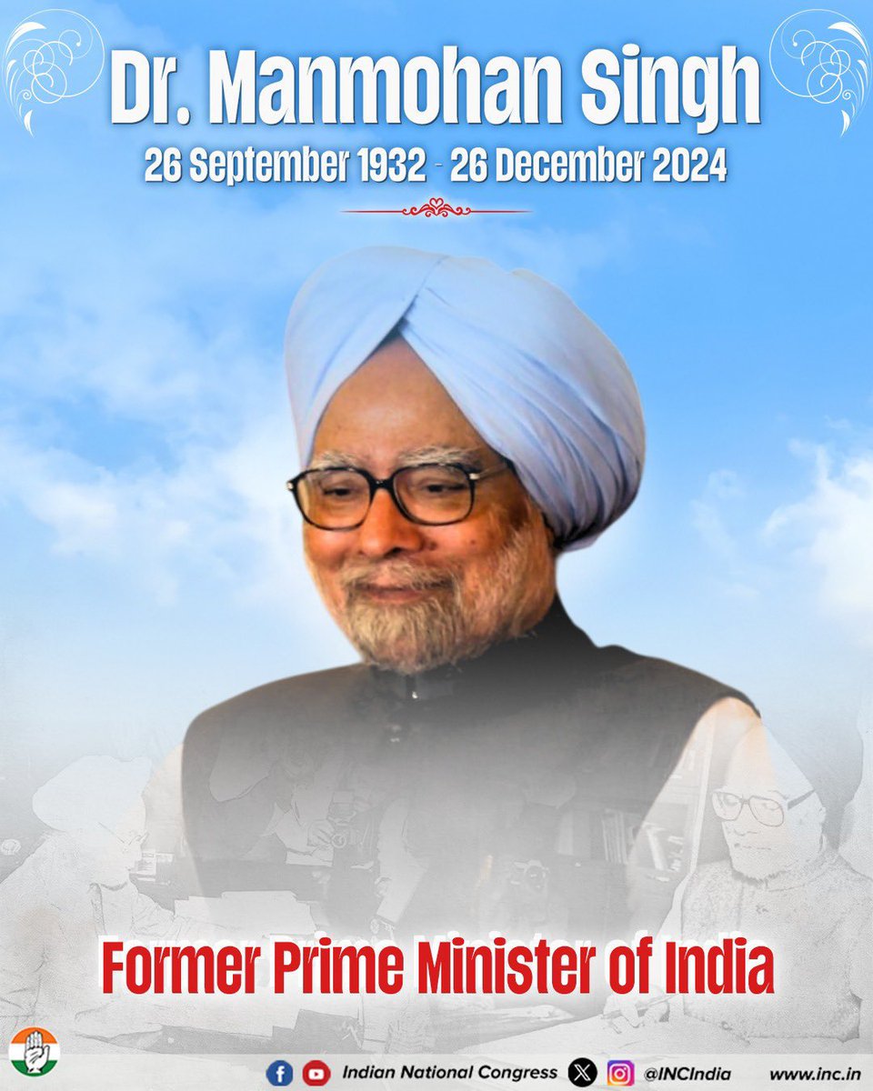 RajoriyaJ's tweet photo. भारत के पूर्व प्रधानमंत्री और महान अर्थशास्त्री डॉ. मनमोहन सिंह जी की जयंती पर सादर नमन।सादगीपूर्ण जीवन और दूरदर्शी आर्थिक नीतियों से उन्होंने भारत को नई दिशा दी। 
लोकतांत्रिक मूल्यों, समावेशी विकास और राष्ट्रीय एकता के प्रति उनका योगदान सदैव स्मरणीय रहेगा।
#ManmohanSingh https://t.co/nLPL58ls3x