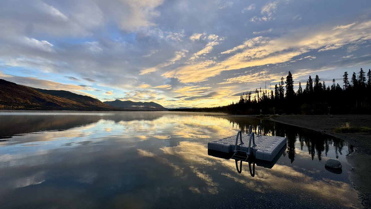 IntrepidEscape's tweet image. Sunrise from Pine Lake Campground on the Alaska Highway. Welcome to the Yukon 🇨🇦😍

Ad #ExploreCanada #ExploreYukon #Canadream
