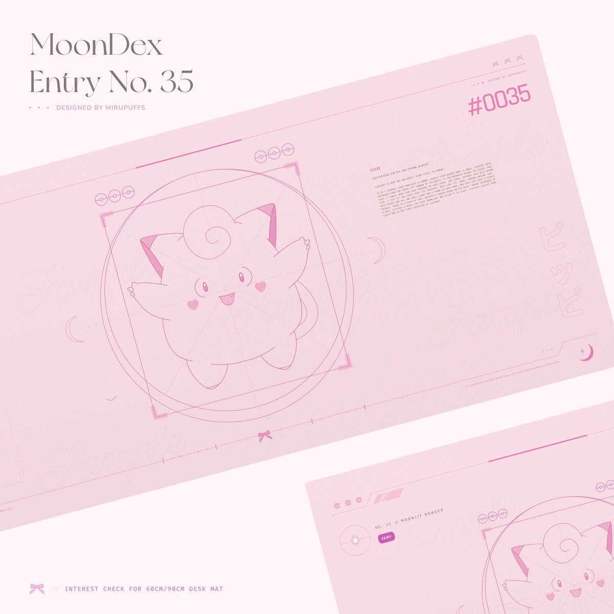 mirupuffs's tweet photo. INTEREST CHECK: DESK MATS 🌙
MoonDex Entry No. 35 — Moonlit Dancer

🤓ermmm if u don’t ship gengar x clefairy ur just wrong

🔗 below ↓
please fill out the form if you’re interested in the sweetest charmster!

[ 🩷rts ] https://t.co/OxRnMY0lsZ
