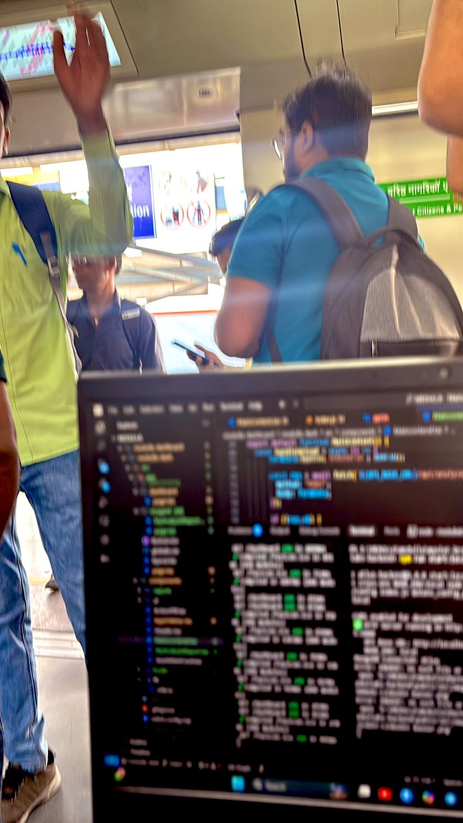 rohitcodex's tweet image. Coding in metro wala bakch***
Btw today is Friday…. Production***