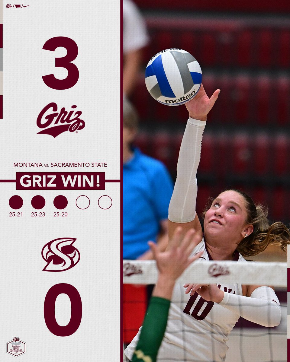 𝐒𝐓𝐀𝐓𝐄𝐌𝐄𝐍𝐓 𝐌𝐀𝐃𝐄 🗣️

It's another Griz WWWWWWWWWin as we knock off the defending champs to start league play WON and 0. 

#GrizVB | #GoGriz