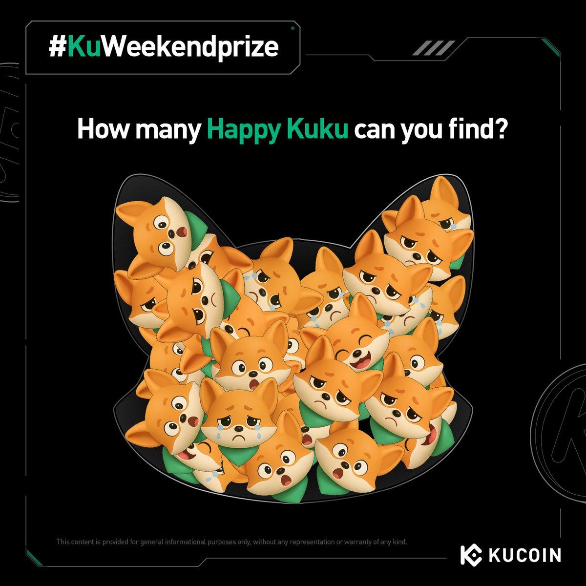 😏 Think you can spot them all? Prove it!

🎁 10 lucky winners will each earn 1 KCS!

Steps to join:
1️⃣ Follow <a href="/kucoincom/">KuCoin</a> &amp; <a href="/BC_KuCoin/">BC Wong</a>
2️⃣ ❤️ Like 🔁 Repost &amp; tag 3 friends
3️⃣ 💬 Drop your answer in the comments
4️⃣ Complete the form: gleam.io/9oJIL/kuweeken…

🦊 Just 2 days!