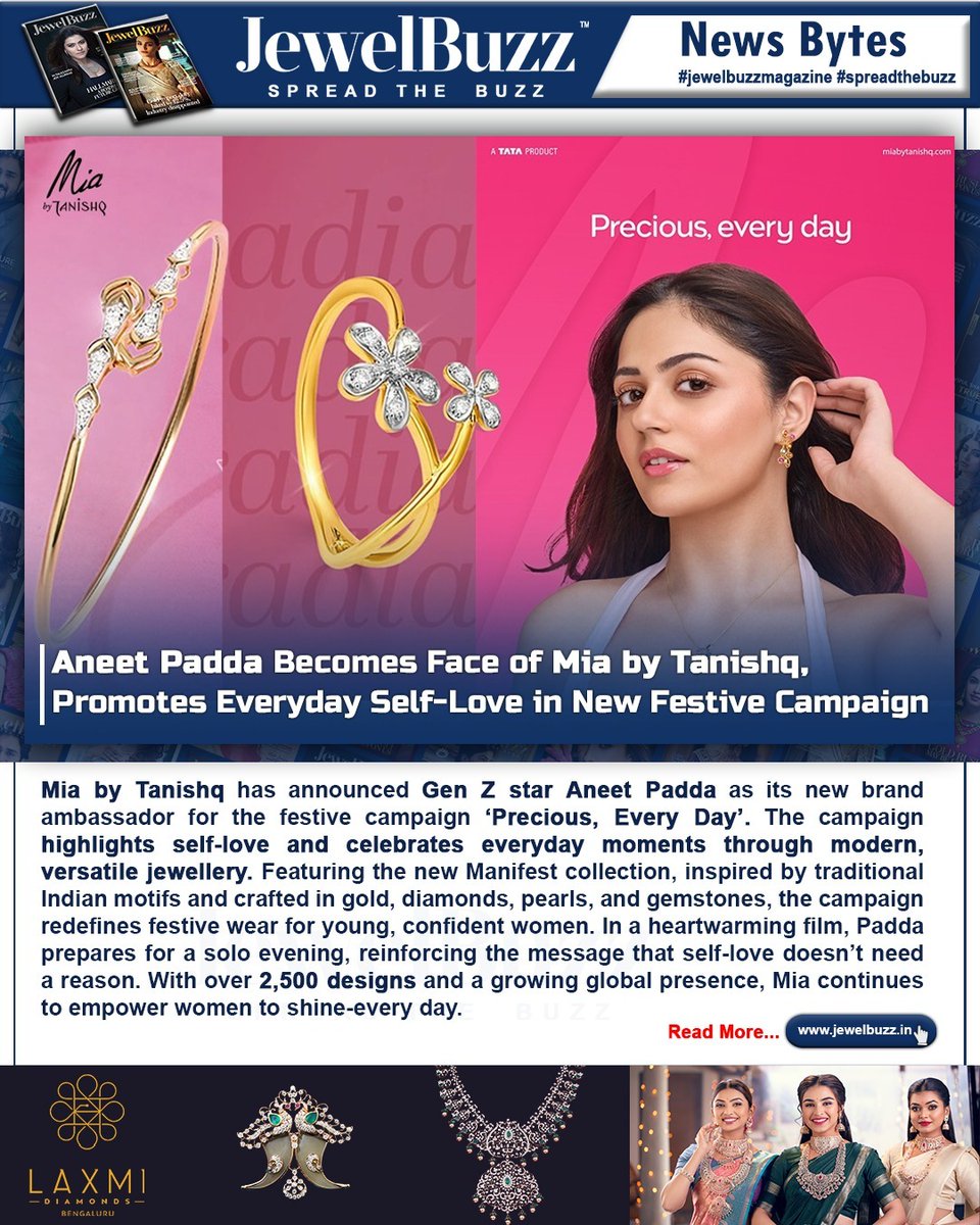 jewelbuzz_mag's tweet photo. JewelBuzz #JbNewsBytes
Aneet Padda Joins Hands with Mia by Tanishq to Champion Everyday Self-Love in New Festive Campaign
Click to Read More: https://t.co/eZqB6keu5U
#AneetPadda #MiabyTanishq #SelfLove #Newsbytes #jewelbuzz #spreadthebuzz #magazine #jewellery #viral https://t.co/E9ROKMWgpS