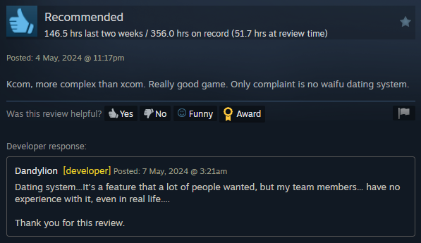 Finally a good and honest indie dev