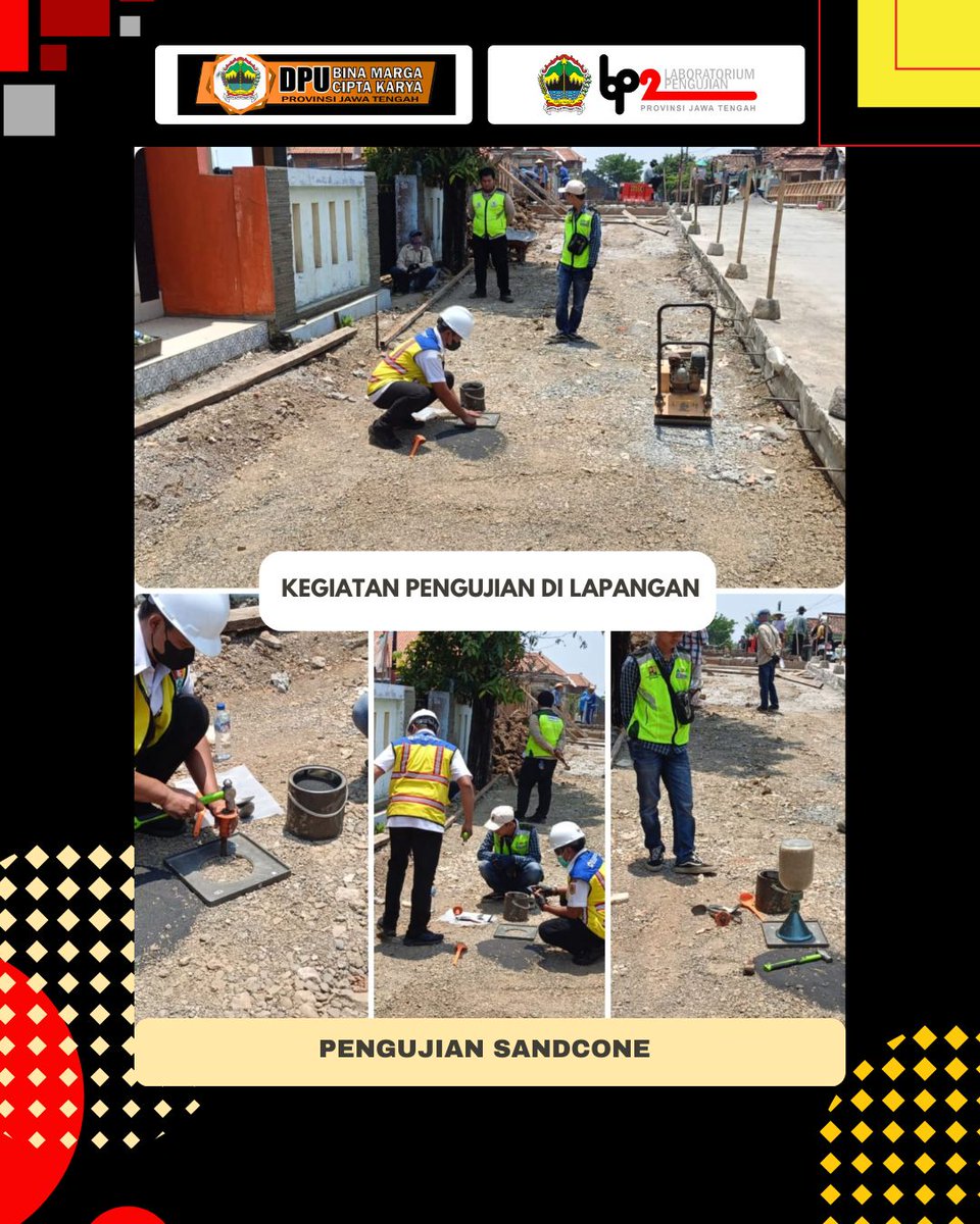 Bp2ProvJtg's tweet image. Pengujian Lapangan LWD (Light Weight Deflectometer) dan Sandcone pada Ruas Jepara - Kedungmalang - Pecangaan.

#NgopeniNglakoni #AhmadLuthfi #Pengujian
@dpubmckjateng
@humasjateng
@provjateng
@DPRDJateng