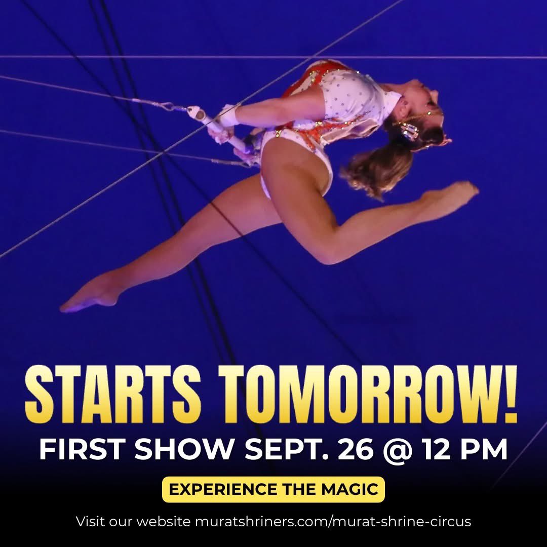 AvonDave's tweet photo. 🎪 The wait is over… the Murat Shrine Circus opens TOMORROW! 📅 First show: Fri, Sept. 26 @ 12 PM 

For Tickets &amp; More Info Visit: https://t.co/vYHv9BmQwR https://t.co/2cqxiguwTn