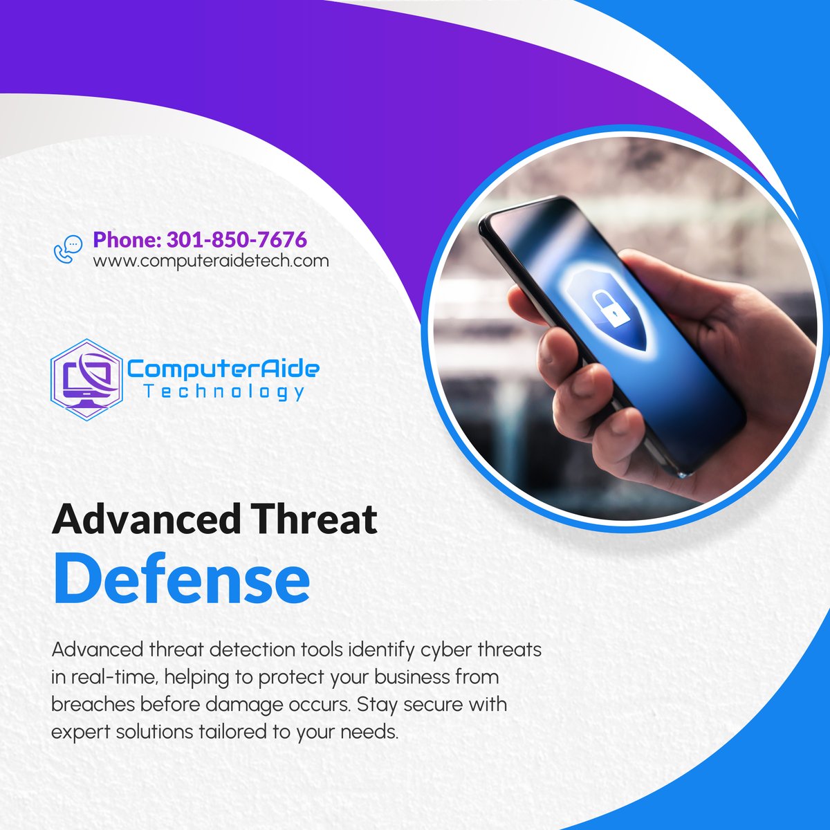 ComputerAideT's tweet image. Don’t wait for threats to strike. Real-time threat detection keeps your business safe and secure. Contact us to learn how to safeguard your network now.

#LanhamMD #ITServices #ThreatDetection