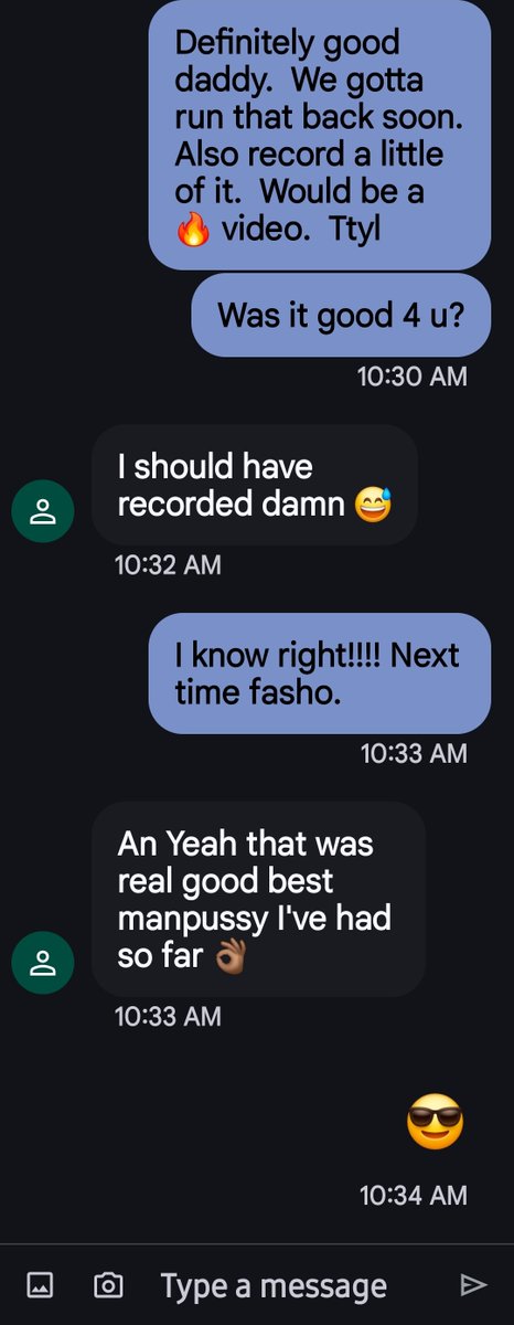 Deepthroater19's tweet photo. Linked up w/ this YN today.  He had me cum to his house when his people's left so he could pound my 🍑 for 45 mins in his basement.  Had me creaming a
&amp; screaming all on his 🍆.    He was verbal &amp; we had a whole vibe going.  He creampied me 💦 .  This our convo after. https://t.co/2WuMpCskWl