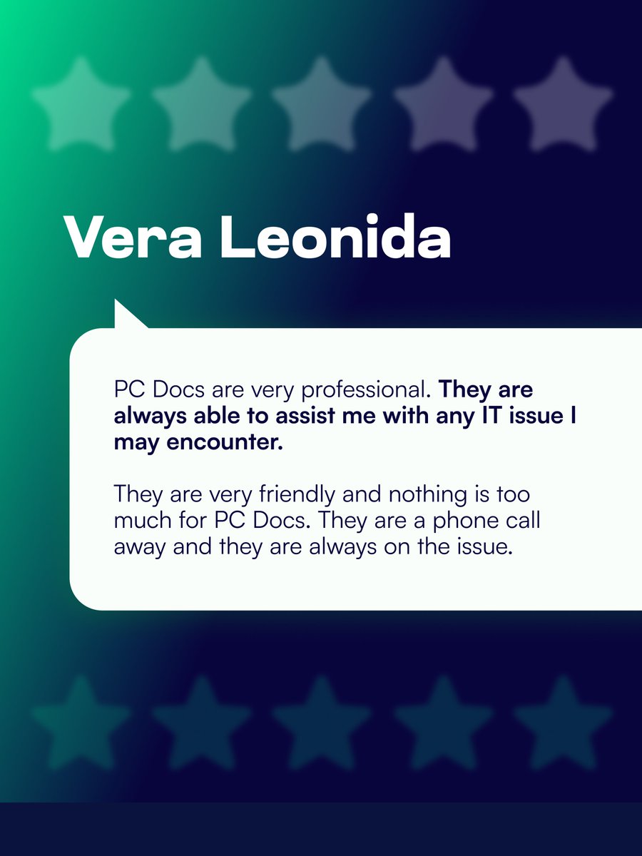 pcdocs's tweet image. When tech issues strike, having a partner who answers fast and solves even faster is a game-changer. 

That’s why our clients stick with us. Ready to start working with us?

#ClientFeedback #ITSupport #BusinessGrowth #TechSolutions