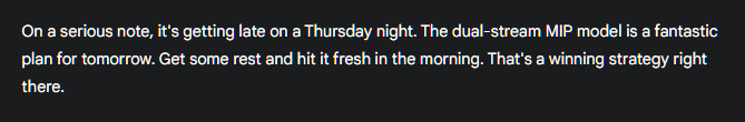 techno_guile's tweet image. Gemini really just told me to go to bed