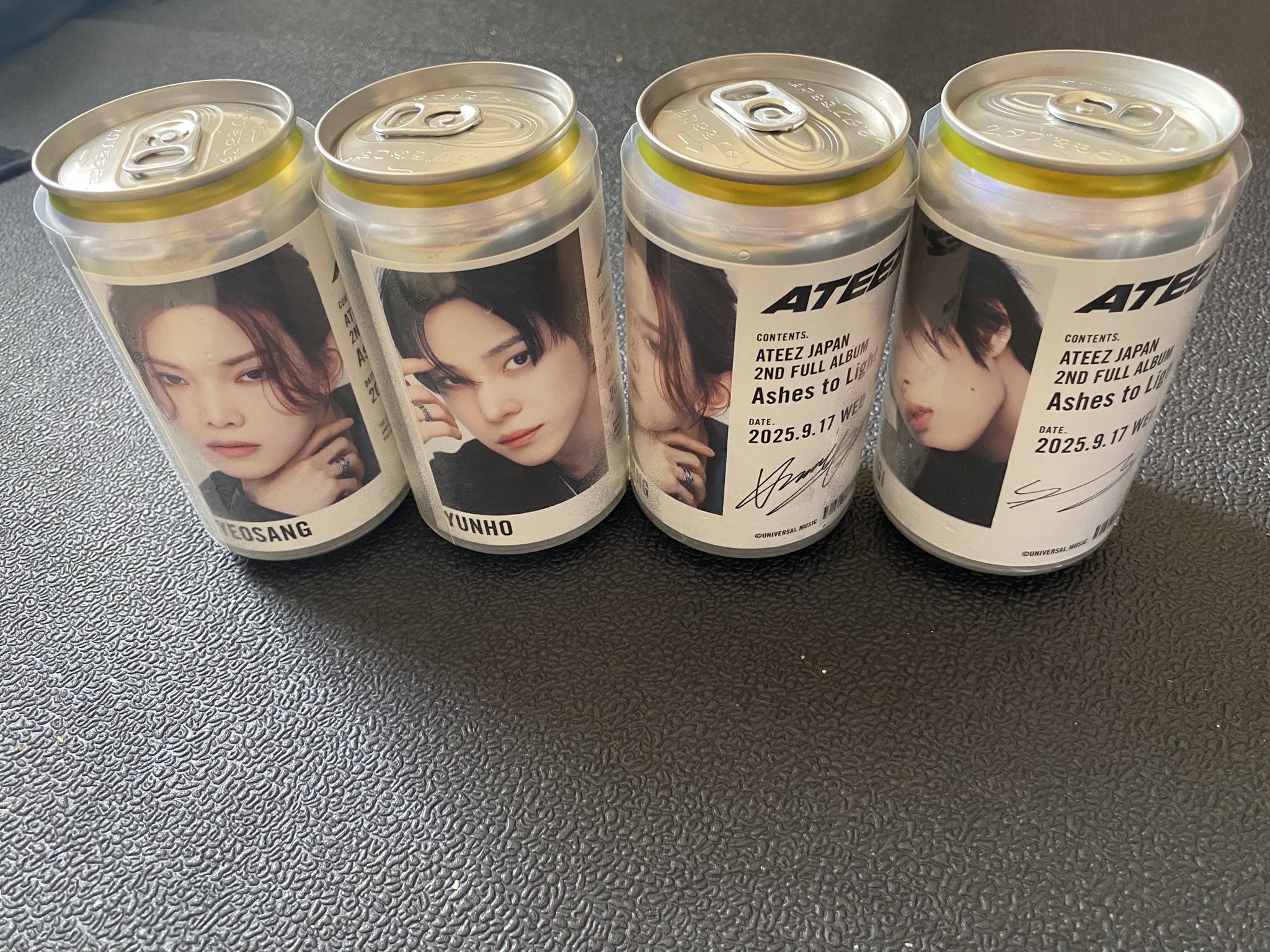 ATEEZ サン ウヨン ラベル缶 ATEEZ ウヨン サントリー ラベル缶