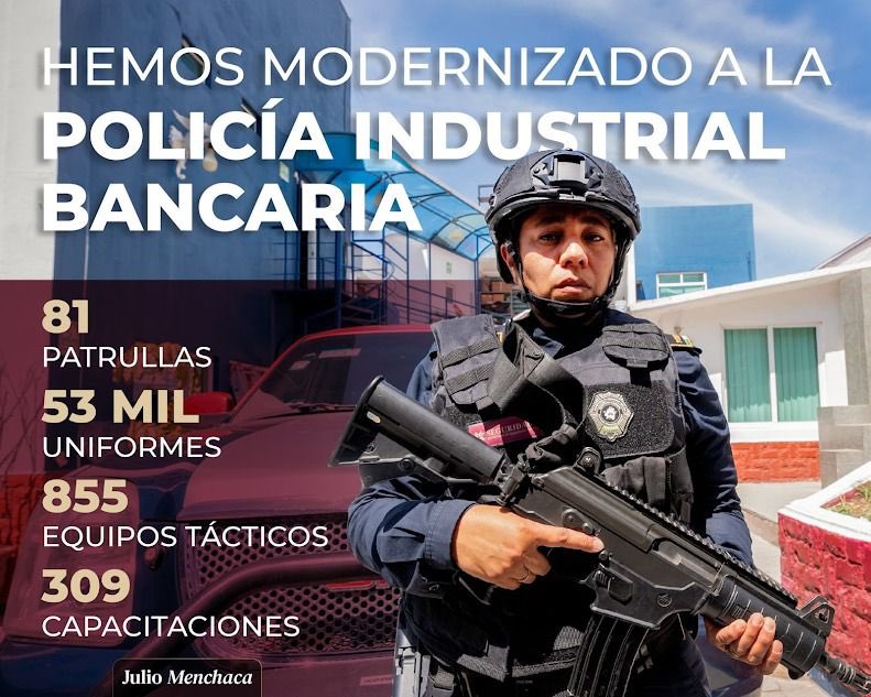 juliomenchaca_'s tweet image. ¡La seguridad se fortalece cuando los elementos cuentan con las herramientas adecuadas! 🚔
Estamos modernizando a la Policía Industrial Bancaria para que cuenten con la capacitación, tecnología y equipamiento necesarios, garantizando un servicio más eficiente y confiable para la…