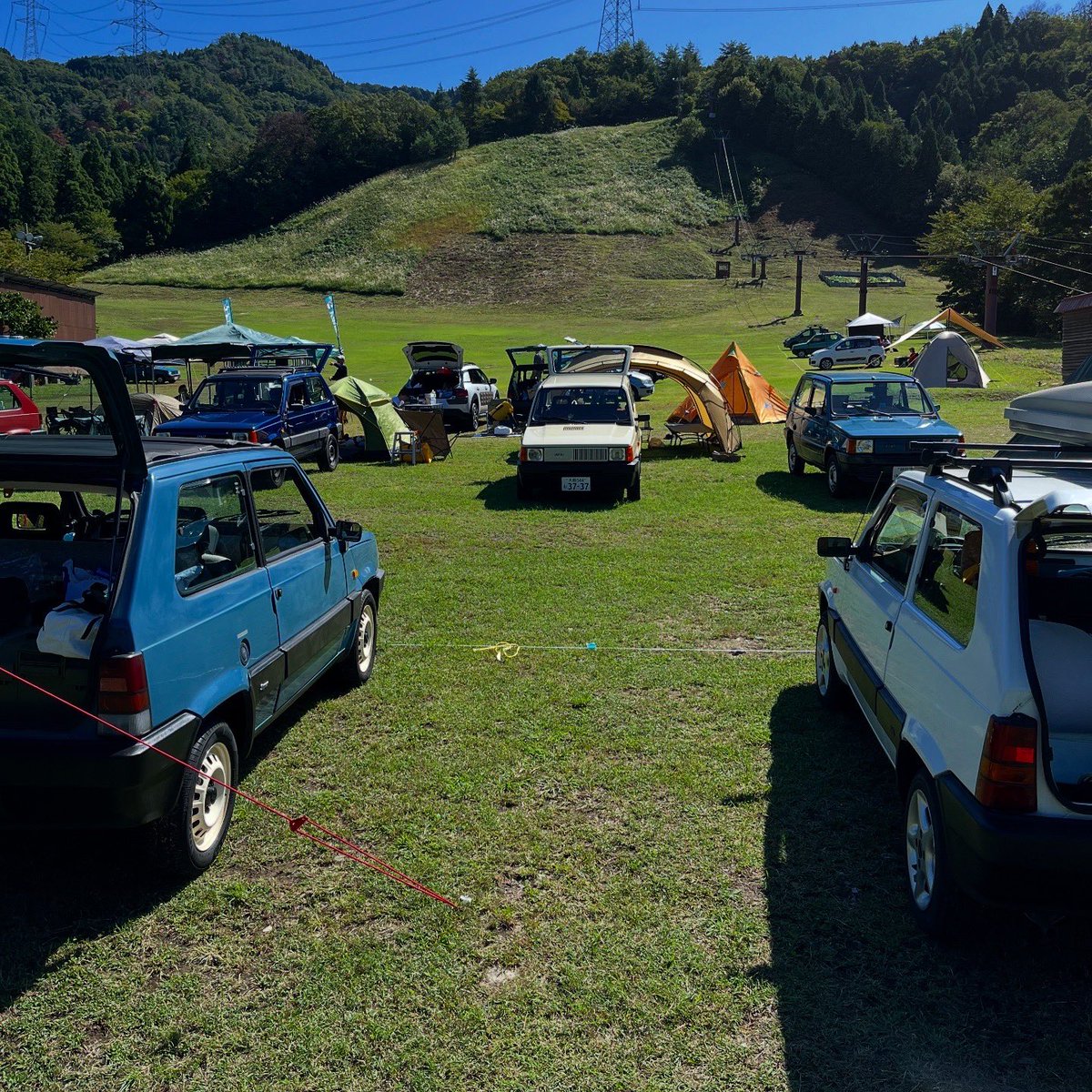 pandarino_ec's tweet image. 10/4-5は秋のパンダリーノ！参加者にはメールしていますので到着時間を返信ください
長浜市でもツキノワグマの目撃情報がありますが施設内に出没したことはないとのこと、シカは出ますので食材の管理はしっかりと！
pandarino.com/camp2025/
#パンダリーノ #pandarino #フィアットパンダ #fiatpanda