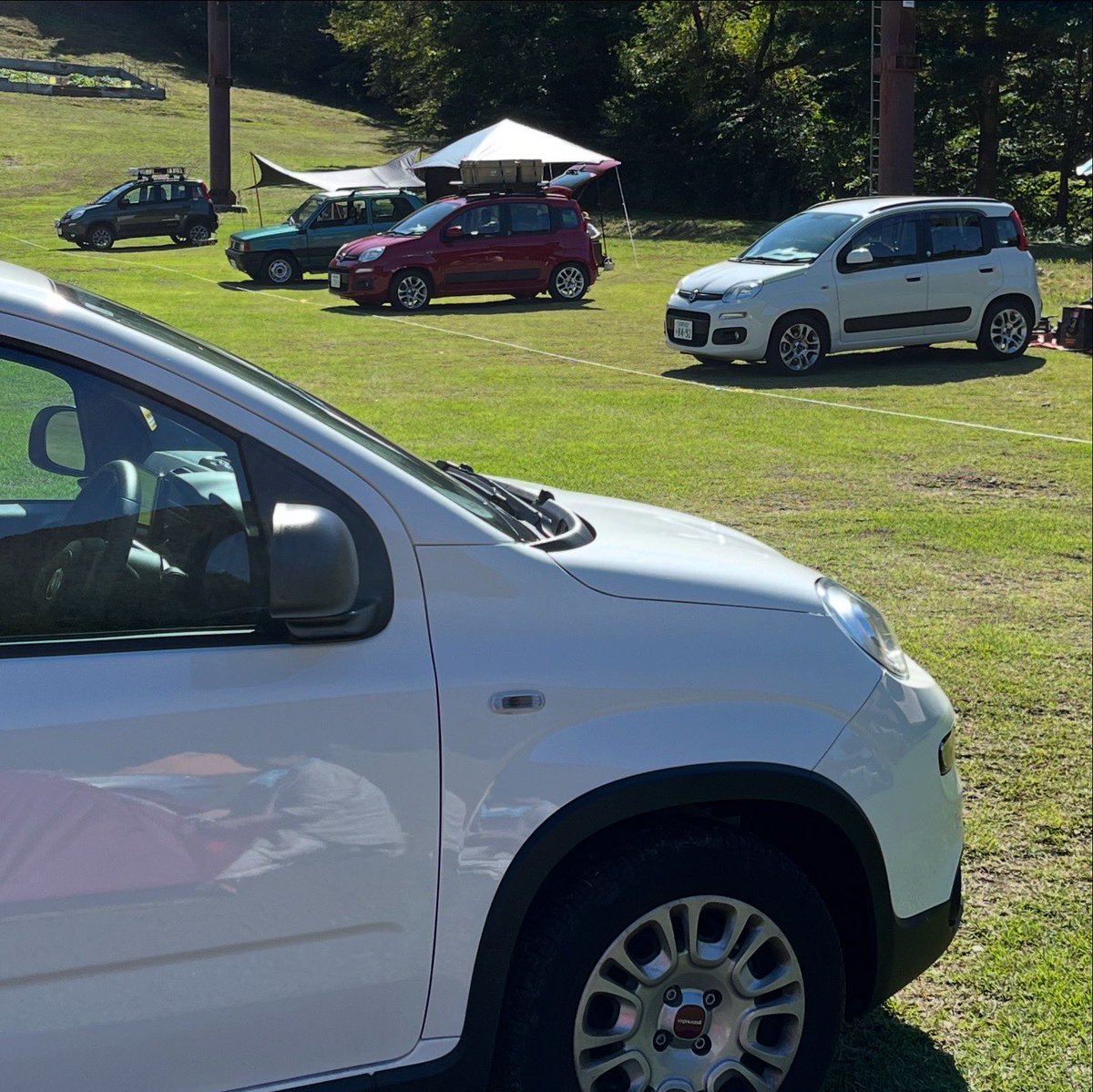 pandarino_ec's tweet image. 10/4-5は秋のパンダリーノ！参加者にはメールしていますので到着時間を返信ください
長浜市でもツキノワグマの目撃情報がありますが施設内に出没したことはないとのこと、シカは出ますので食材の管理はしっかりと！
pandarino.com/camp2025/
#パンダリーノ #pandarino #フィアットパンダ #fiatpanda