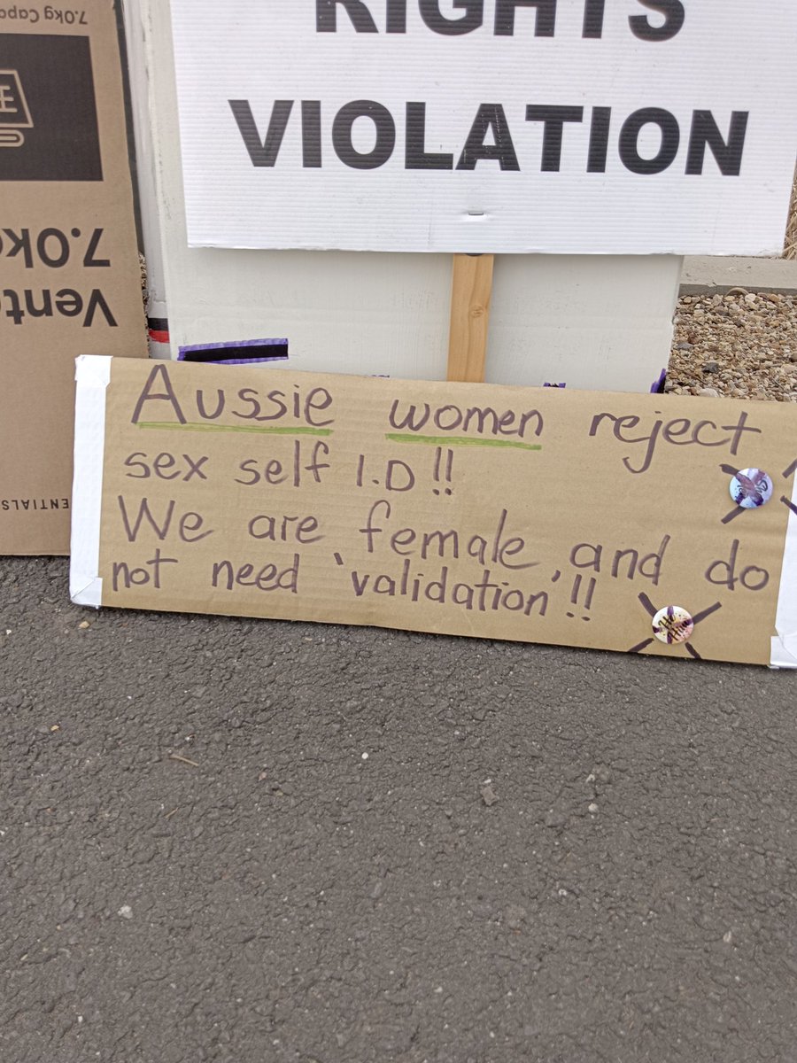 MsCarriggofreal's tweet photo. A bunch of Victorian women who believe that a women's prison should only cater to female inmates, gathered outside Dame Phyllis Frost Corrections Centre in Deer Park. https://t.co/mETtMqea2k