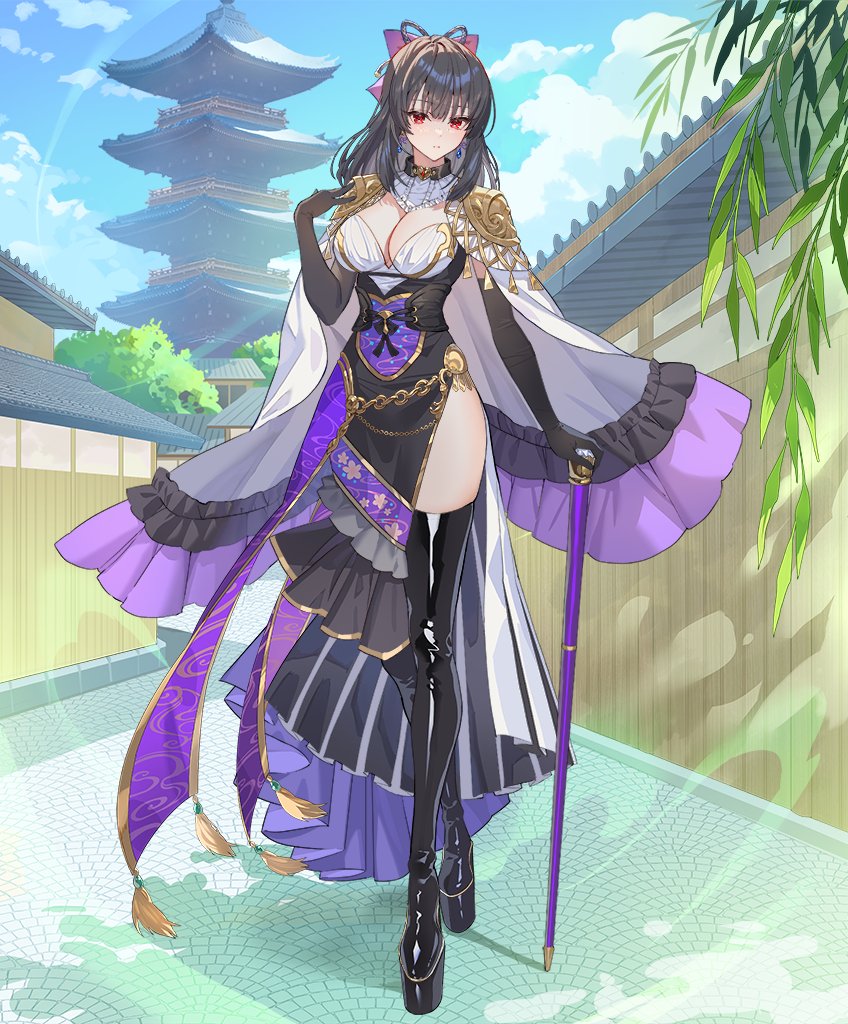 Evertale_JP's tweet image. さぁ、紡ぎましょう
美しき愛の物語を

夢幻の紡ぎ手「紫式部」（CV：大西綺華）

本日より期間限定でピックアップに登場！