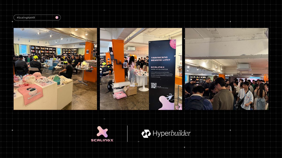 ScalingX (@scaling_x) on Twitter photo #ScalingXatKR 🇰🇷
Seoul showed up BIG for the <a href="/HyperliquidX/">Hyperliquid</a> Builder Meetup — packed house, sharp pitches & alpha flying all around 😎
Huge thanks to <a href="/hyperbuilder_hl/">HyperBuilder</a> for co-hosting & to every #BUIDLer & maxi who joined us. The #Hyperliquid eco is only getting stronger 🔥 #ScalingXatKR 🇰🇷
Seoul showed up BIG for the <a href="/HyperliquidX/">Hyperliquid</a> Builder Meetup — packed house, sharp pitches & alpha flying all around 😎
Huge thanks to <a href="/hyperbuilder_hl/">HyperBuilder</a> for co-hosting & to every #BUIDLer & maxi who joined us. The #Hyperliquid eco is only getting stronger 🔥