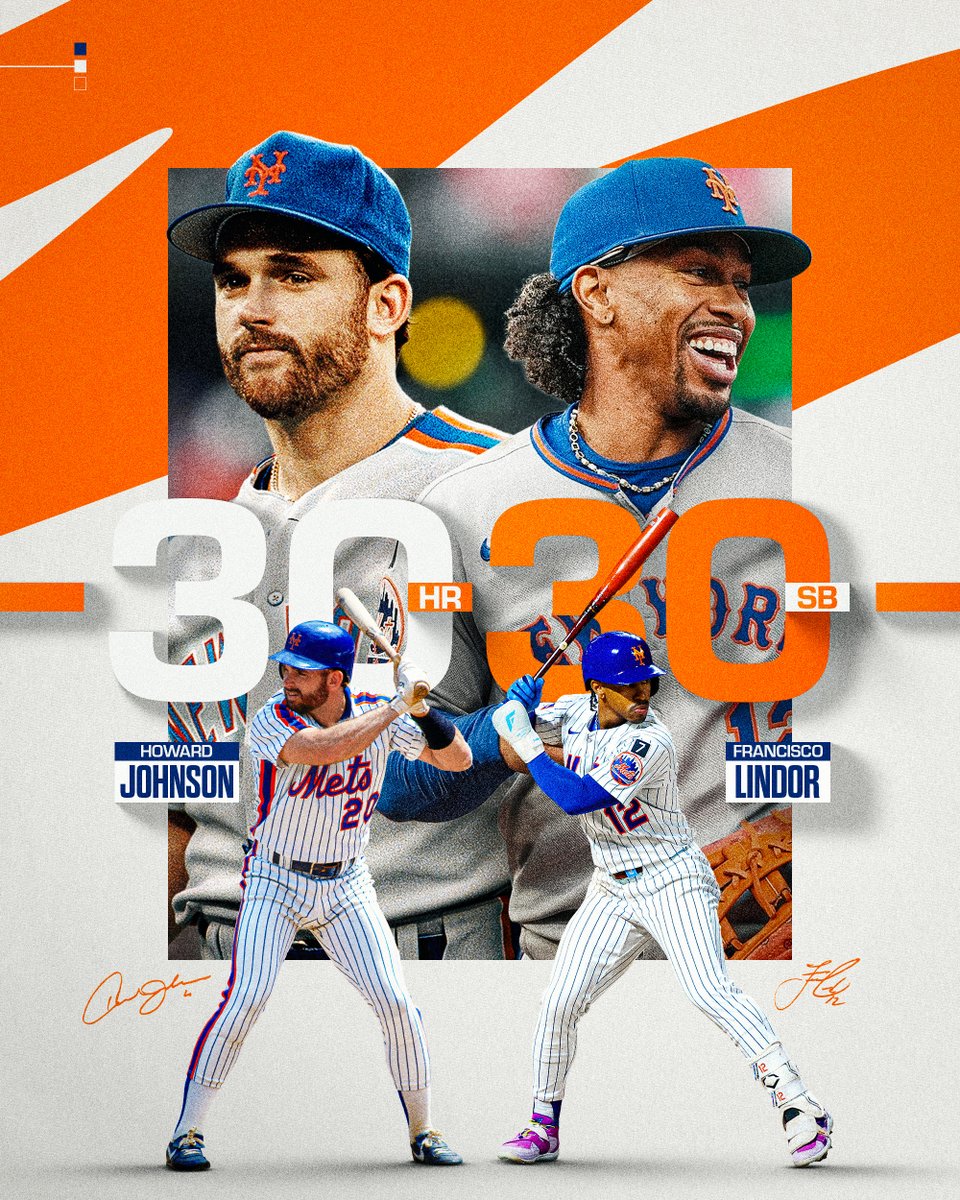 New York Mets (@mets) on Twitter photo Francisco Lindor 🤝 Howard Johnson
<a href="/Lindor12BC/">Francisco Lindor</a> joins <a href="/20Hojo/">Howard Johnson</a> as the only players in franchise history with multiple 30/30 seasons 👏 Francisco Lindor 🤝 Howard Johnson
<a href="/Lindor12BC/">Francisco Lindor</a> joins <a href="/20Hojo/">Howard Johnson</a> as the only players in franchise history with multiple 30/30 seasons 👏