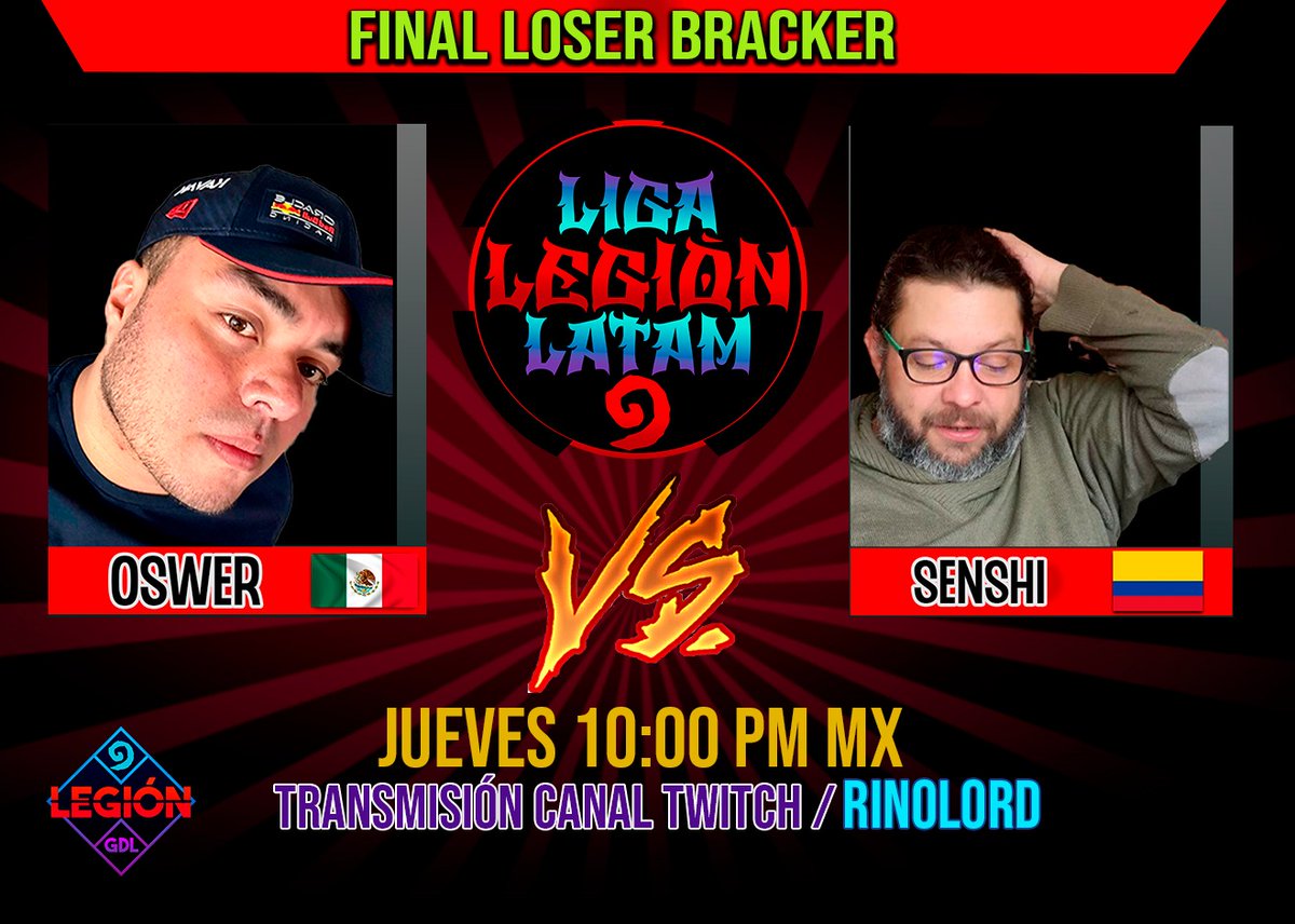 Hoy se juega en la liga !!! 
Duelazo por parte de estos 2 grandes de la Legión
Oswer vs Senshi 10:00 pm Mx
Canal: twitch.tv/rinolord

#hearthstonelatam #Hearthstone