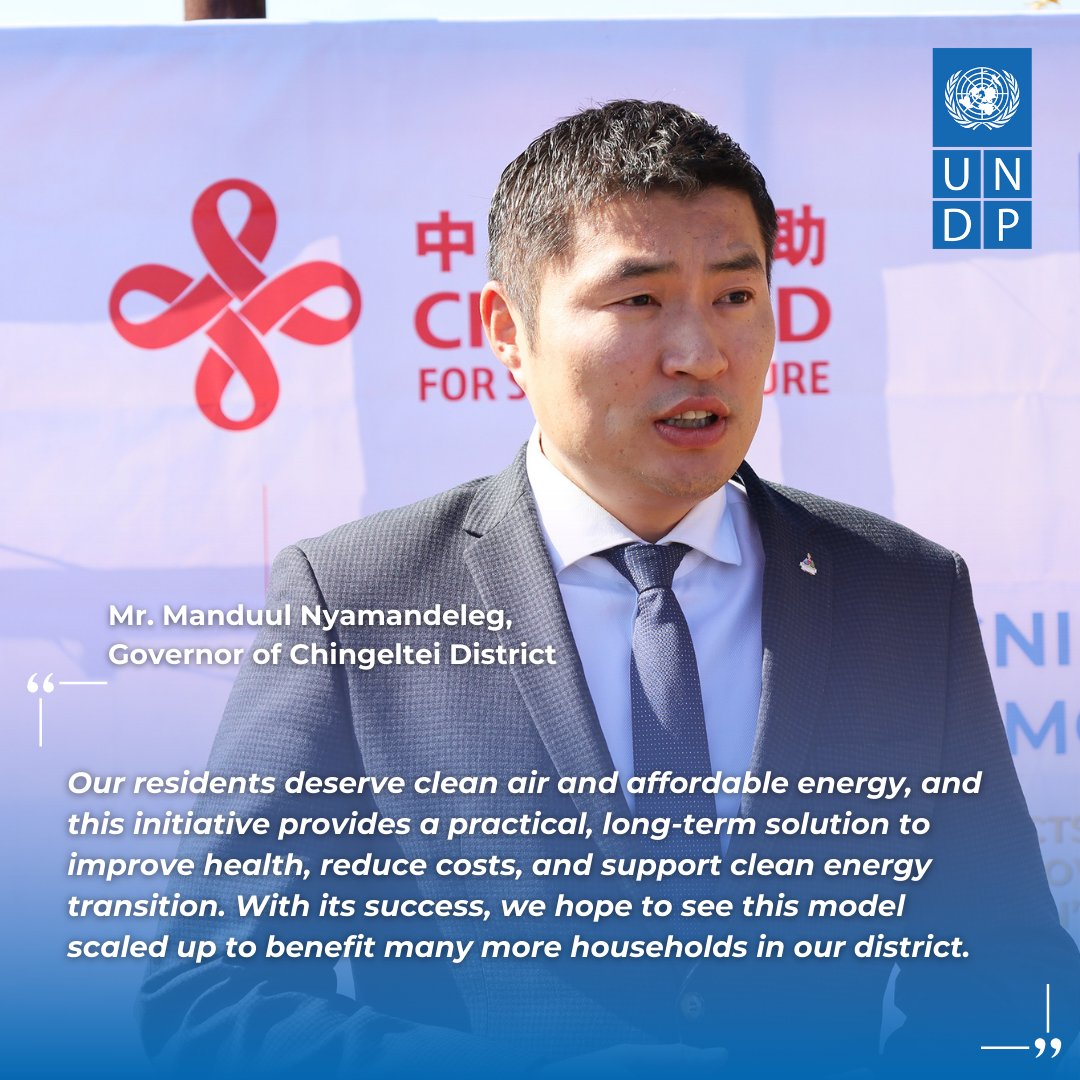 UNDPMongolia's tweet image. Explore highlights from launch of the “Upgrading Ger Districts in Ulaanbaatar Through Solar Photovoltaic System Implementation” project, funded by @cidcaofficial, bringing clean energy to Ulaanbaatar’s ger districts with UNDP &amp;amp; Chingeltei District.

👉 go.undp.org/wKM