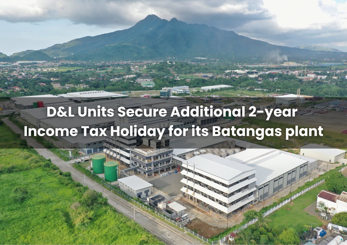$DNL subsidiaries DLPF &amp; NAC have secured Pioneer Status from PEZA, granting an additional 2 years of Income Tax Holiday. $DNL Batangas plant is now entitled to a total 6-year ITH (Jul 2023–Jun 2029) 

Link to full disclosure : edge.pse.com.ph/openDiscViewer…