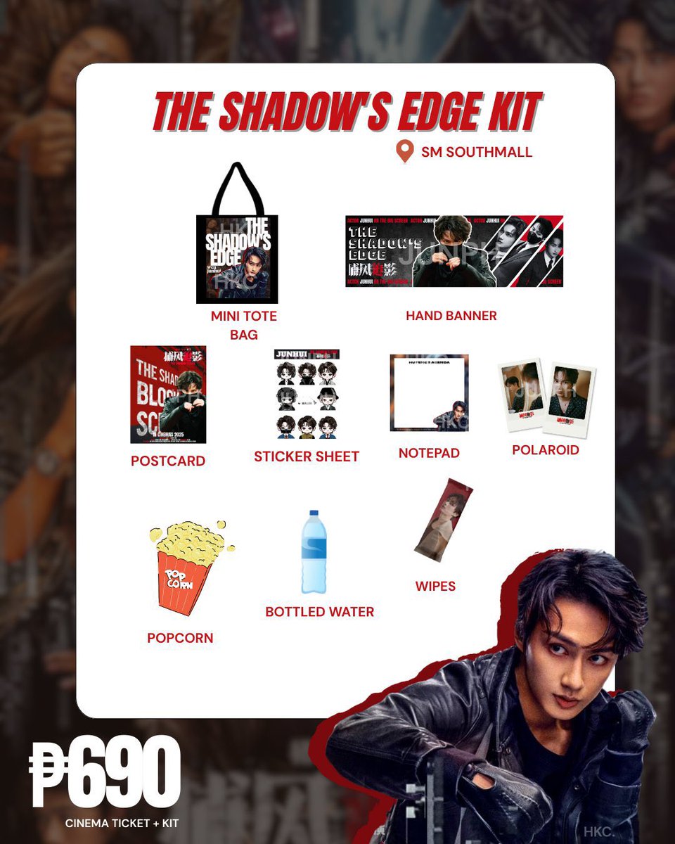 📢 [GIVEAWAY ALERT] 🎬✨
We’re giving ONE (1) lucky Carat the chance to watch The Shadow’s Edge at SM Southmall! 🖤 (In collaboration with <a href="/moonjunhuiph/">JUN PHILIPPINES</a>)

💎 How to Join:
1️⃣ Like &amp; RT this post
2️⃣ Drop your fave JUN The Shadow's Edge Press and Official Movie Photos with the
