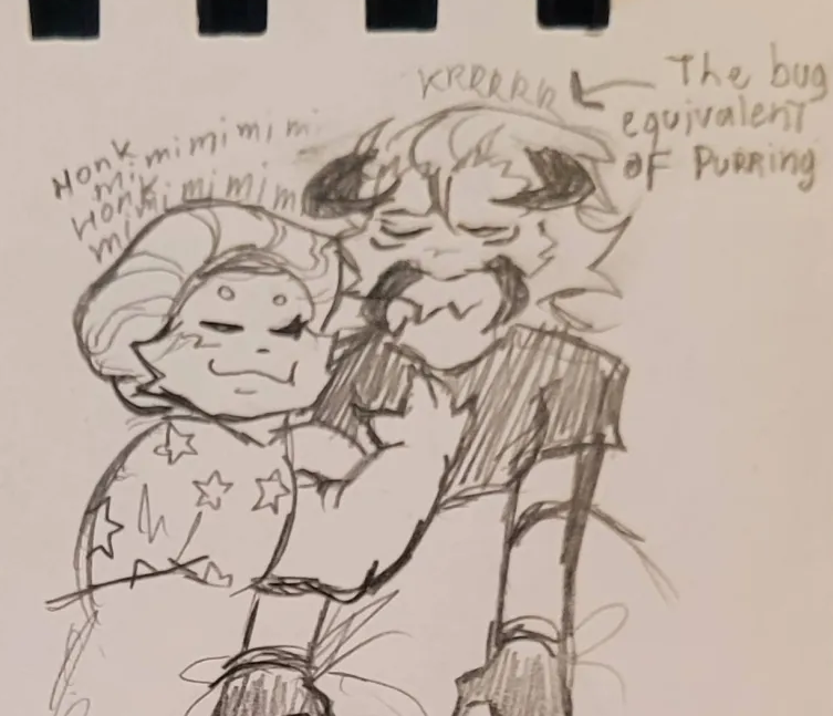 HonikkerNii's tweet photo. i dont exactly draw them being romantic. i like to see them fucking around
#regretevator #partybeetle https://t.co/FDe9jv9tBg