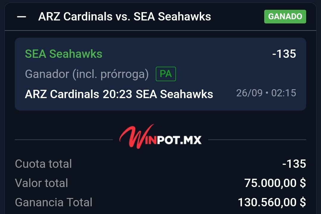 ChapitoApuestas's tweet image. SE PRENDIÓ EL CERRO 🔥🔥🔥🔥 !!!

EL REY DE LA NFL LO VOLVIÓ A HACER 👑🏈 !!

Apuesta Directa ✅️
Crear Apuesta [+300] ✅️

Simple y sencillamente no hay nadie como nosotros en NFL, estamos en otro Nivel.

¿Me Seguiste? Deja ❤️ y pasa a Cobraaaaar Caraaajooo 👊 !!!