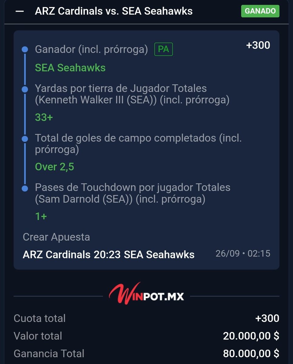 ChapitoApuestas's tweet image. SE PRENDIÓ EL CERRO 🔥🔥🔥🔥 !!!

EL REY DE LA NFL LO VOLVIÓ A HACER 👑🏈 !!

Apuesta Directa ✅️
Crear Apuesta [+300] ✅️

Simple y sencillamente no hay nadie como nosotros en NFL, estamos en otro Nivel.

¿Me Seguiste? Deja ❤️ y pasa a Cobraaaaar Caraaajooo 👊 !!!
