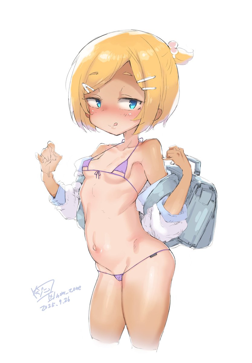 ペン設定変えたので試し描き 
水着無し差分はファンクラブに置いておきましたよ 