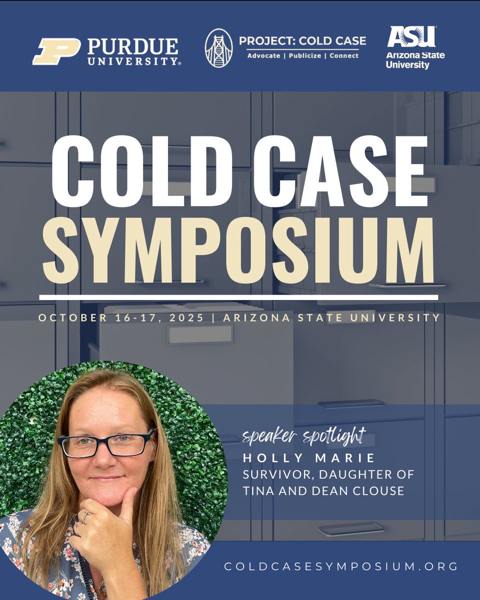 case_symposium's tweet image. Join Holly Marie at the 2025 #ColdCaseSymposium as she shares her journey of survival and her mission to advocate for the missing and unidentified. She aims to bring hope to families still seeking answers. 👉 Register now: coldcasesymposium.org #CCS2025